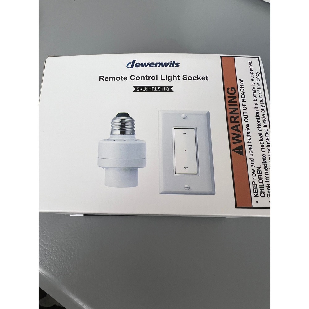 Dewenwils Remote Control Light Socket Wireless Wall Switch HRLS11Q E26 E27 Base